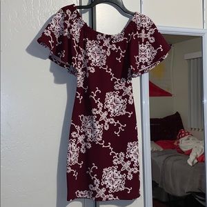 Wine Red / Burgundy Body-con / Fit Dress